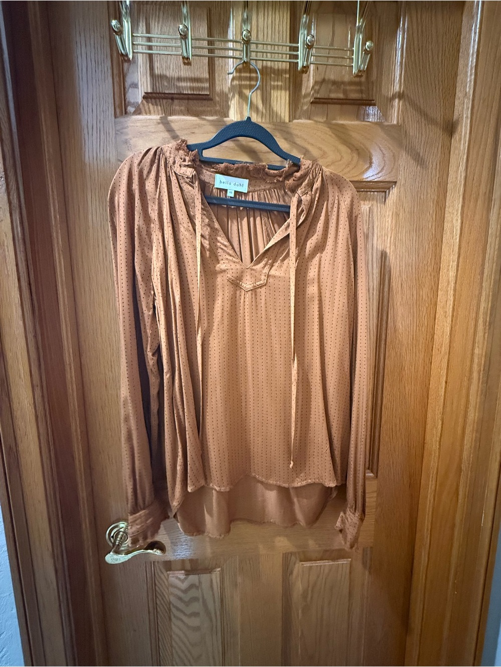 Bella Dahl Copper-Tone Peasant Blouse
